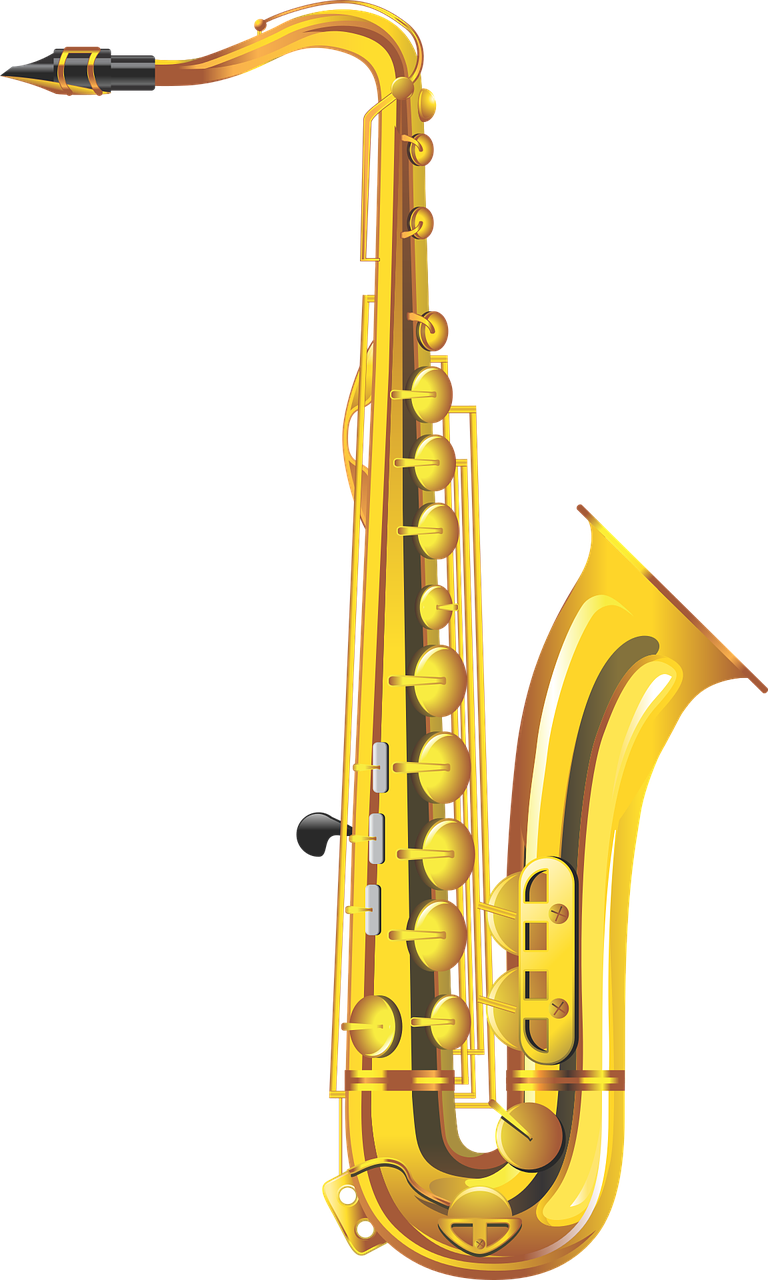 Golden Saxophone Free Download PNG