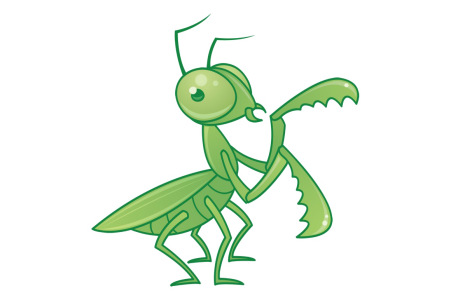 Cartoon Praying Mantis Free PNG