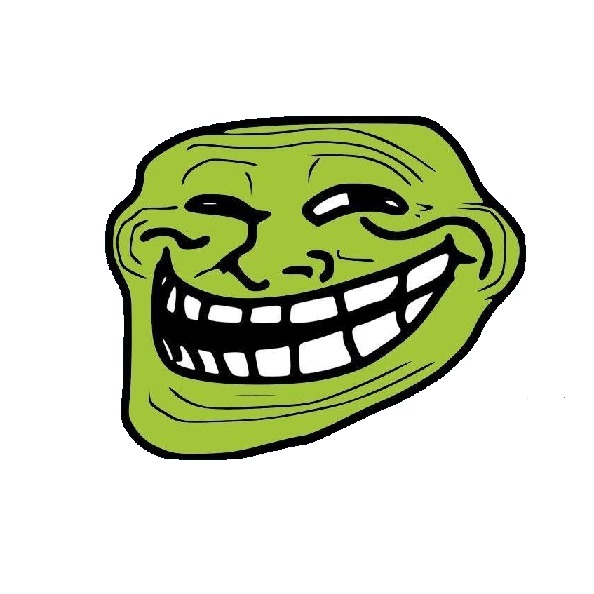 Green Troll Face Meme Free Download PNG