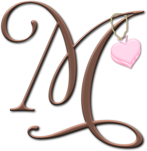 Letter M with Heart Charm PNG Image