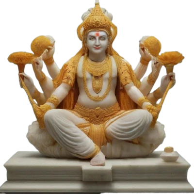 Lord Vishnu Krishna Statue Free PNG