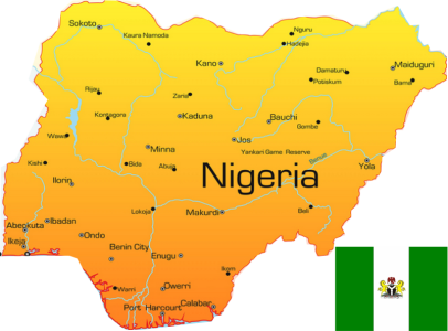 Map and Flag of Nigeria Free Download PNG