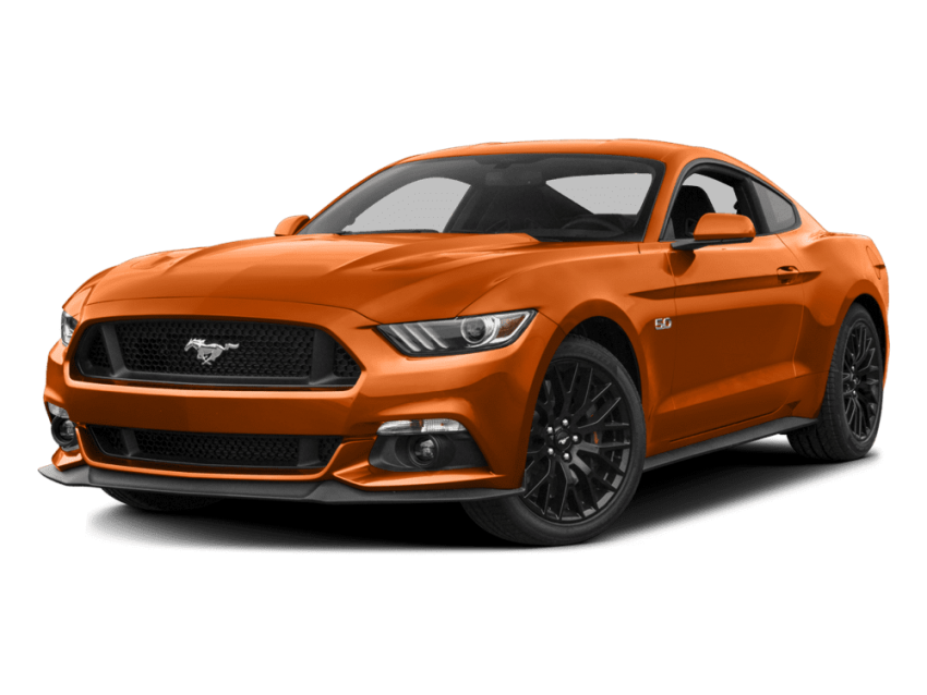 Orange Ford Mustang Muscle Car Free PNG