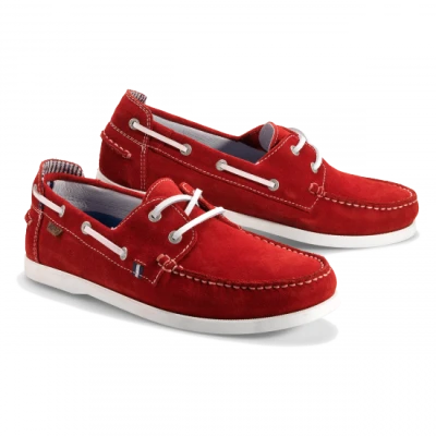 Red Suede Leather Loafers Free Download PNG