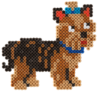 Yorkie Dog Perler Bead Pattern Free PNG