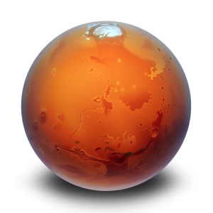 Mars Planet 3D Sphere Transparent Background