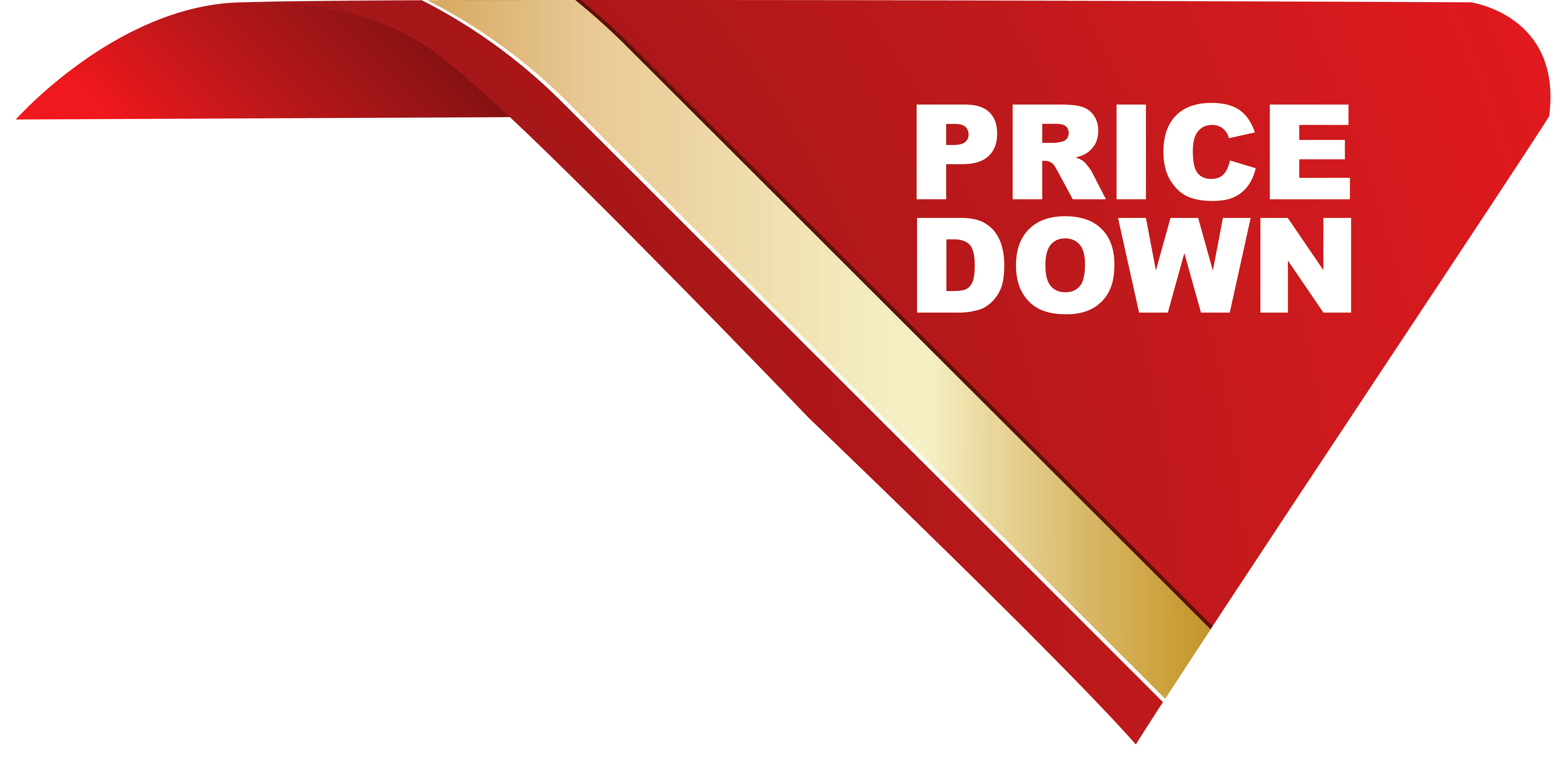 Red Price Down Label Clipart