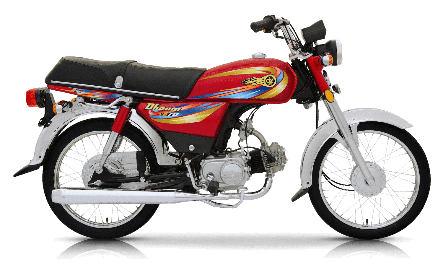 Red Sport Motorcycle Side View PNG Image