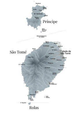 Map of Sao Tome and Principe PNG Image