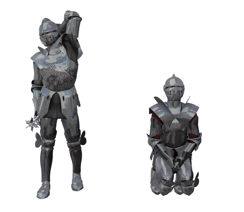 Medieval Silver Knight Clipart