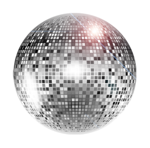 Silver Disco Ball PNG Image
