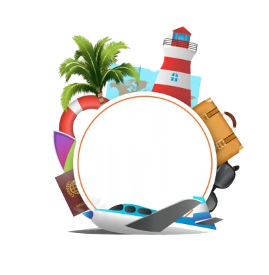 Travel Vacation Frame PNG Image