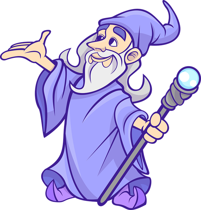 Cartoon Wizard Purple Clipart