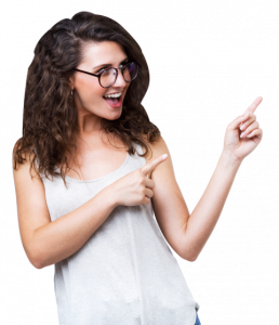 Woman Pointing Fingers Clipart