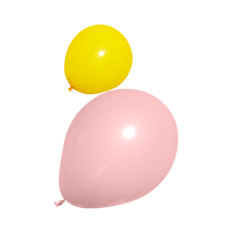 Yellow and Pink Balloons Clipart