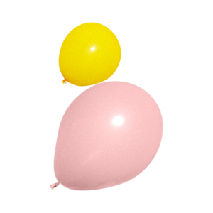 Yellow and Pink Balloons Clipart