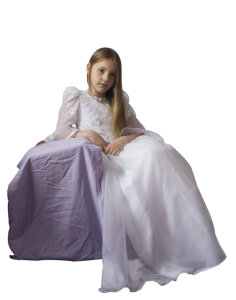 Young Girl in White Dress Free PNG