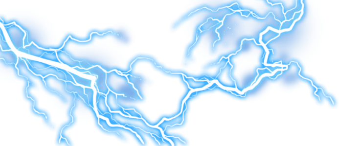 Blue Lightning Strike Effect Free PNG