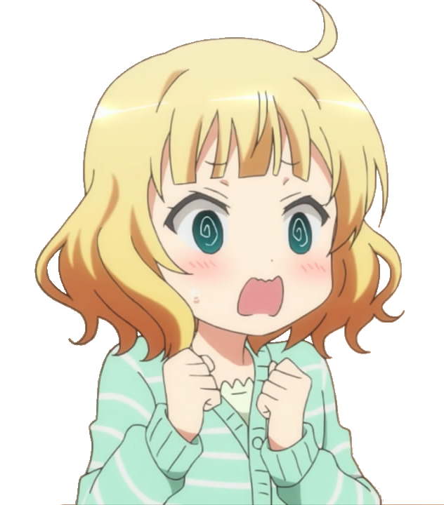 Panicking Blonde Anime Girl Clipart