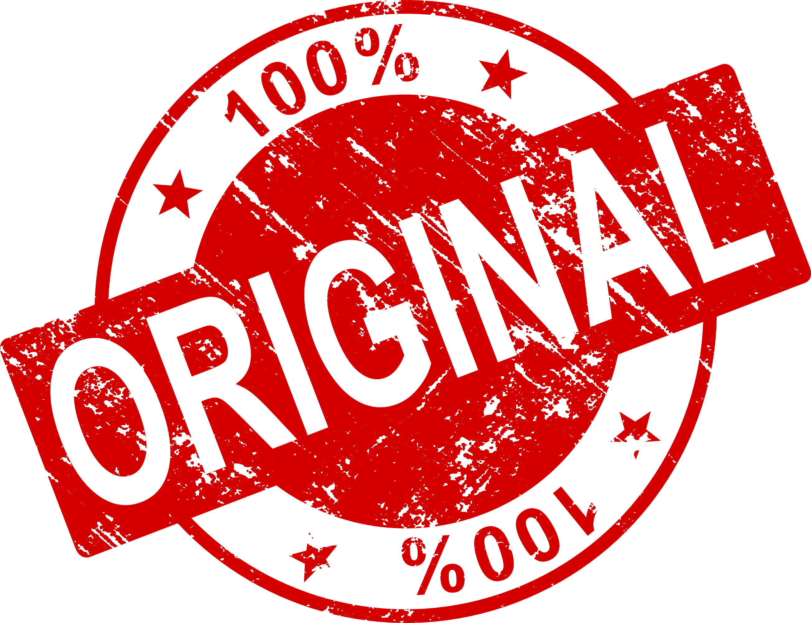 100 Percent Original Red Rubber Stamp Clipart