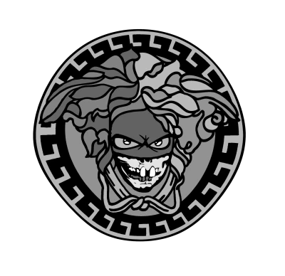 Medusa Head Circle Logo Free PNG