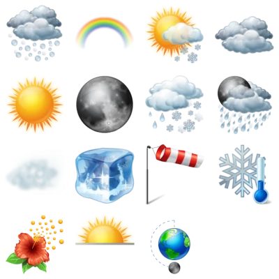 Weather Icons Set Free PNG