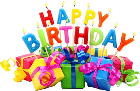 Happy Birthday Text With Gifts Free PNG