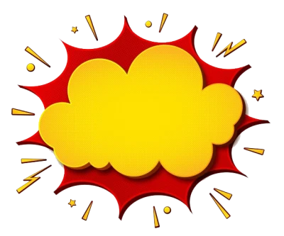 Comic Explosion Bubble Free PNG