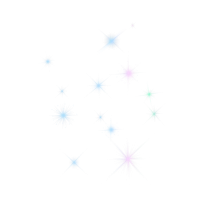 Colorful Sparkles Effect PNG Image