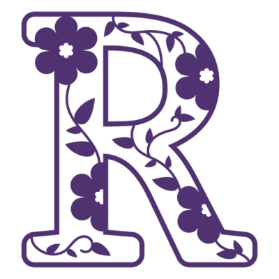 Floral Letter R Free Clipart