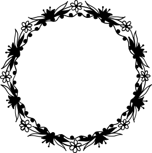 Floral Circle Frame Free PNG