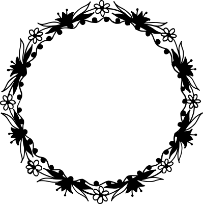 Floral Circle Frame Free PNG