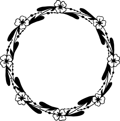 Simple Floral Frame Free PNG
