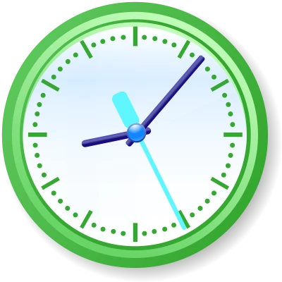 Green Wall Clock PNG Image