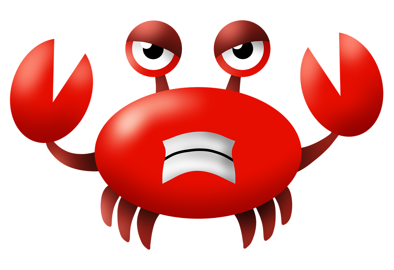 Angry Crab Cartoon Free Clipart