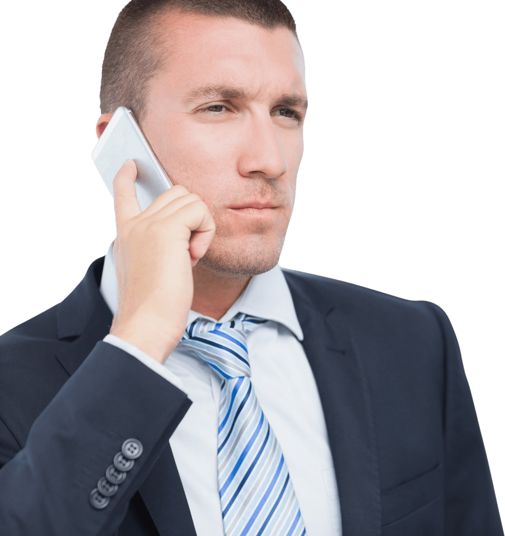 Professional Businessman Talking On Phone Clipart