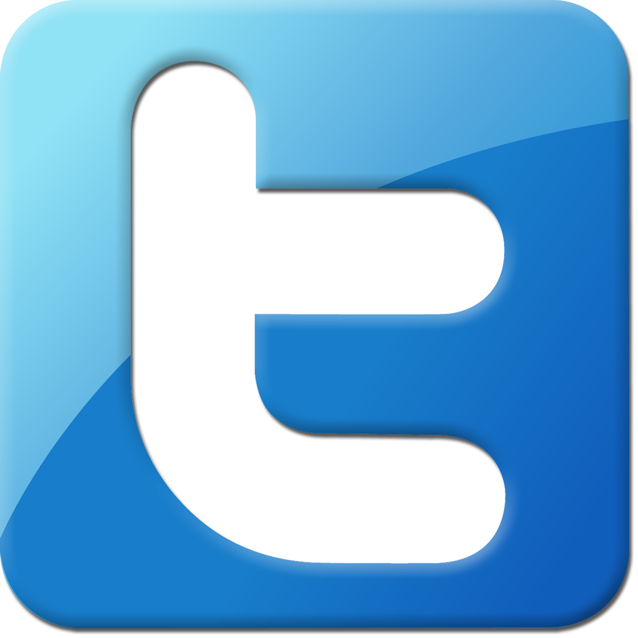 Old 3D Twitter Icon Logo Clipart