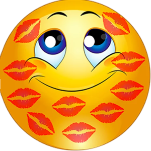Smiling Face Covered In Kisses Emoji Free PNG