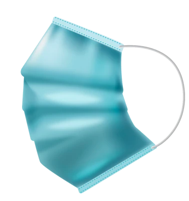 Blue Medical Face Mask Free PNG