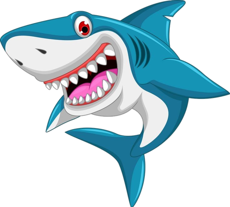 Smiling Cartoon Shark Clipart