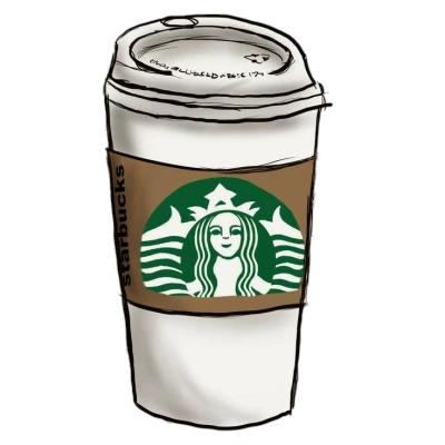 Starbucks Coffee Cup Sketch Clipart