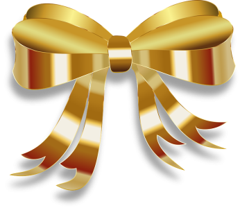 Elegant Gold Bow Ribbon Clipart