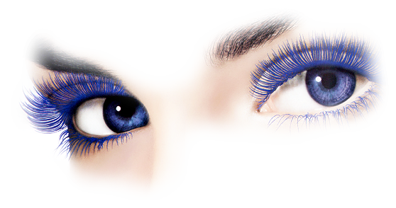 Women Eyes With Blue Mascara Free PNG