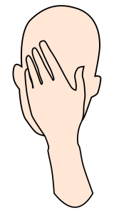 Facepalm Line Art Illustration Free Clipart