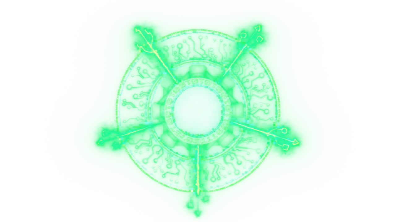 Green Tech Magic Circle Free Clipart