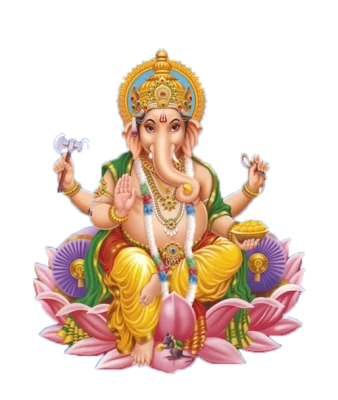 Colorful Lord Ganesha Sitting Free Clipart