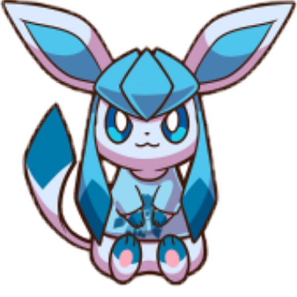 Cute Chibi Glaceon Pokemon Clipart