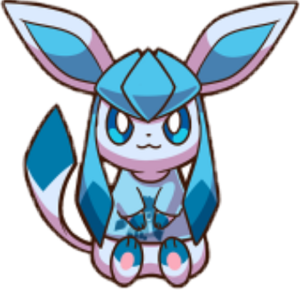 Cute Chibi Glaceon Pokemon Clipart
