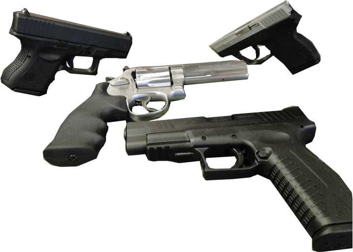 Assorted Handguns And Revolver Transparent Background