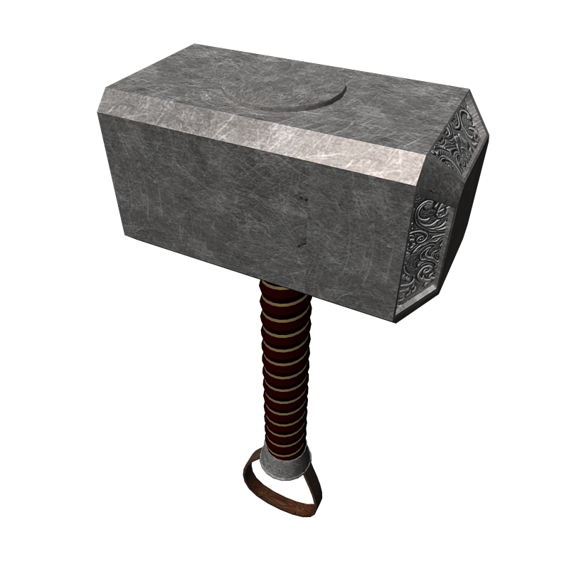 Thor Mjolnir Hammer Weapon PNG Image